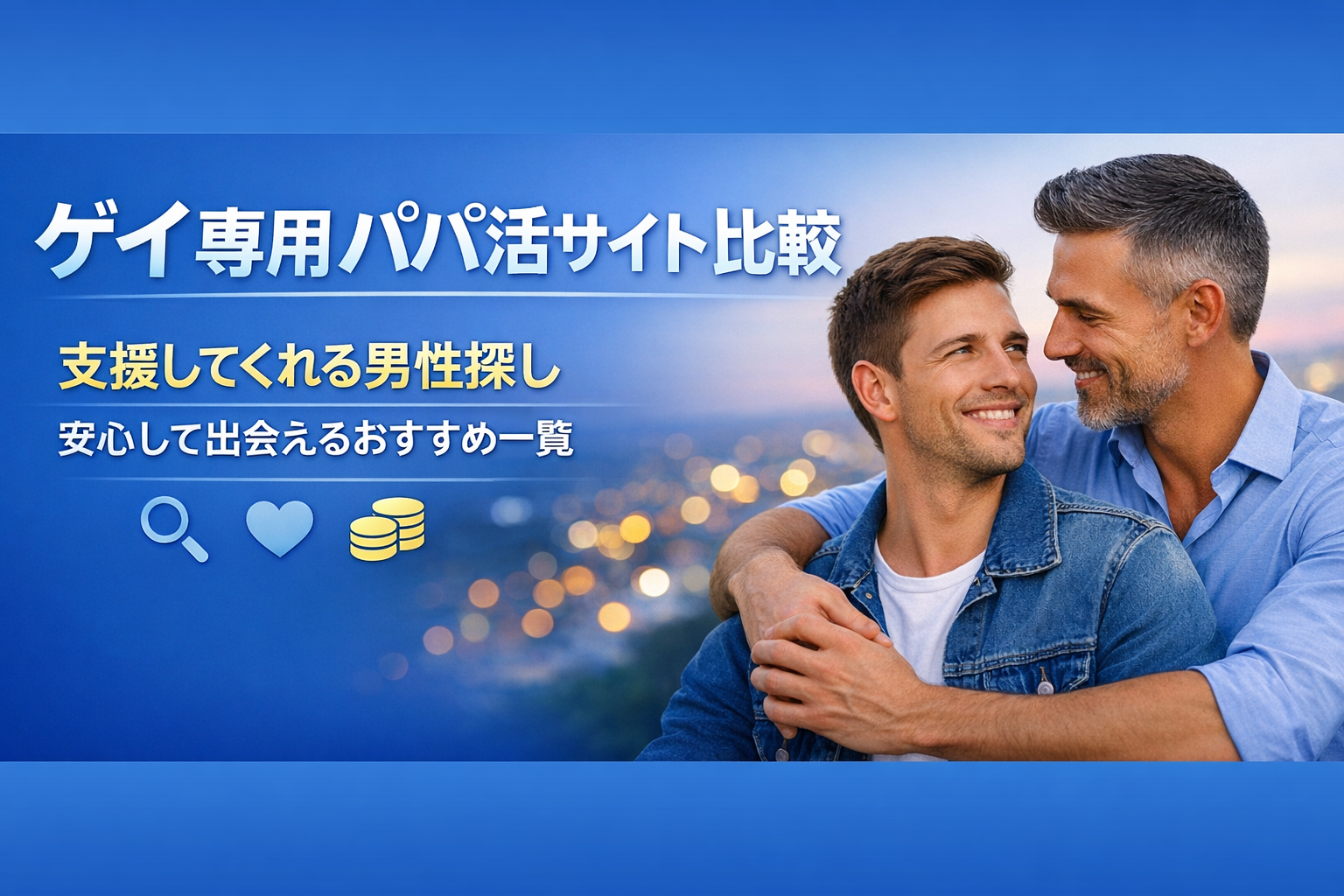 ゲイ専用パパ活サイト比較|毎月10万円以上も支援してくれる男性探し